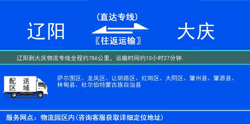 遼陽到物流專線